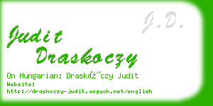 judit draskoczy business card